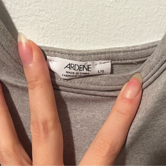 Heather grey tiered midi dress. - Picture 6 of 6